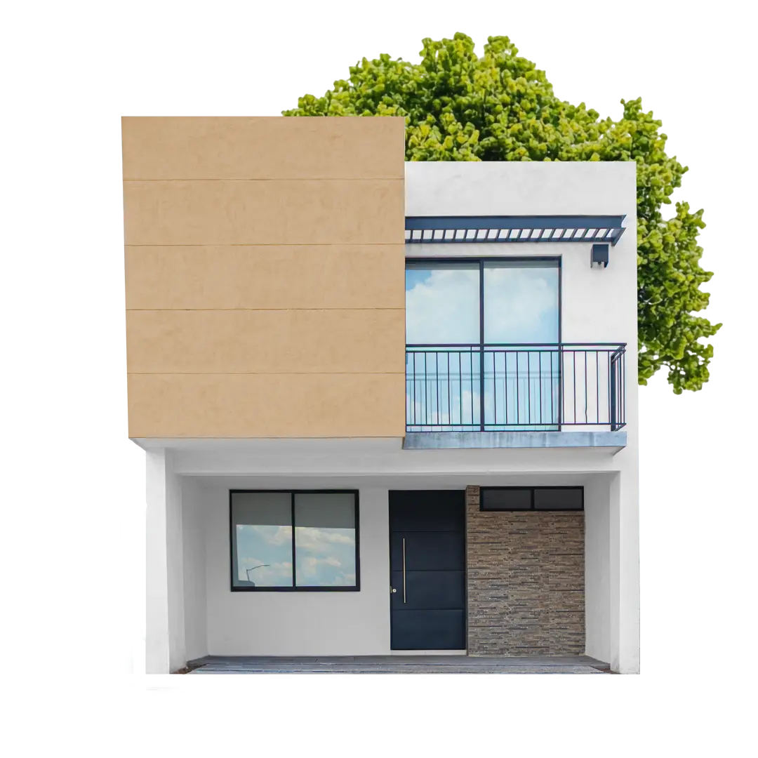 Fachada de casa Modelo Milán en en Villa Diamante, Salamanca desde $2,147,000 MXN